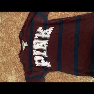 Victoria secret Pink long sleeve stripped tee